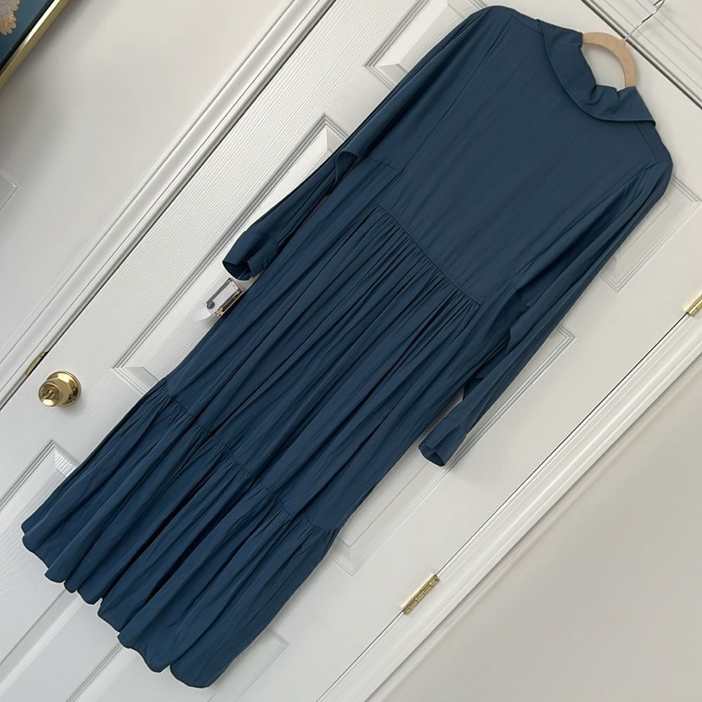 Taylor blue midi dress Sz 10 NWT - Picture 7 of 9